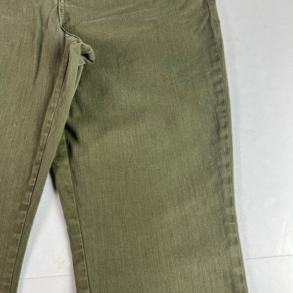 Not Your Daughters Jeans Women's 36x22* Dayla Wide Cuff Capri Green Denim Tag 14 - Picture 3 of 16